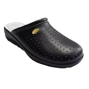 Dek Womens/Ladies Leather Clogs / Black